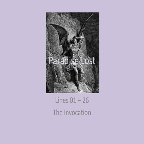 Paradise lost   lines 1 - 83