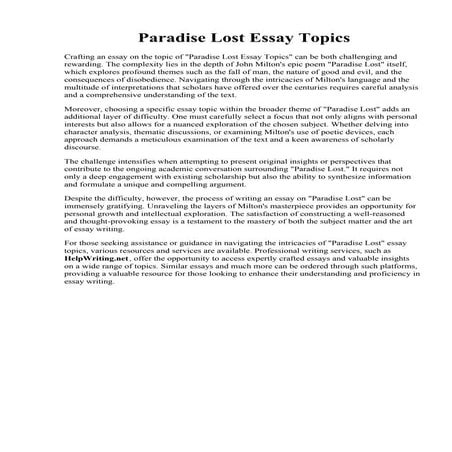 Essay Proposal Examples | PDF