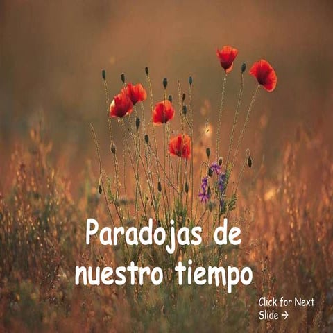 Paradojas de nuestro tiempo