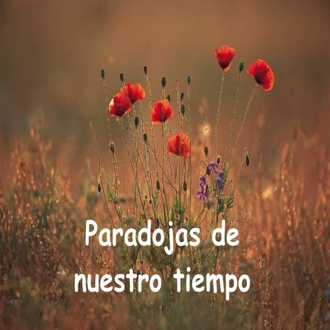 Paradojas de nuestro tiempo