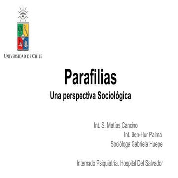 Parafilias, una perspectiva sociológica