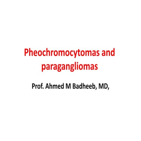 Paraganglima. and pheochromocytoma
