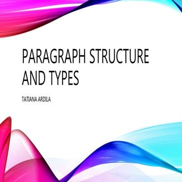 Paragraph structure and types