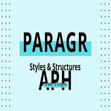 Paragraph Styles and Structures English Presentation in Simple ...