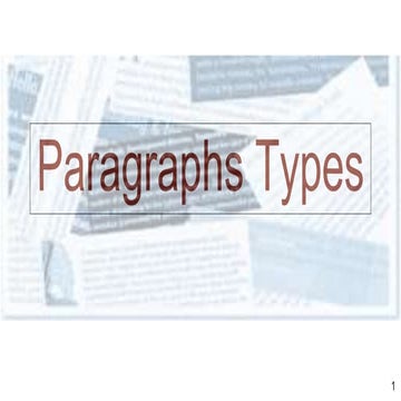 Paragraphs types