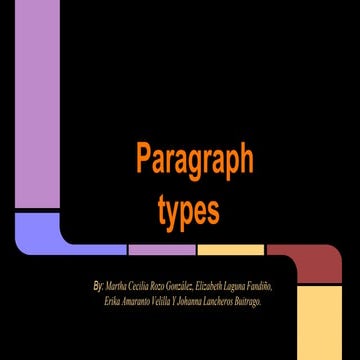 Paragraph types