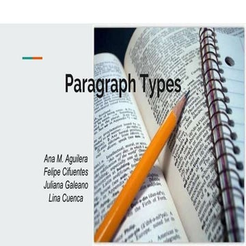 Paragraph types
