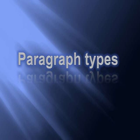 Paragraph types (presentation)