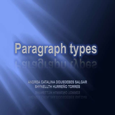 Paragraph types (presentation)