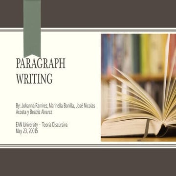 Paragraph writing