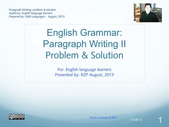 Problem – solution essay - Beginner Level | PPTX