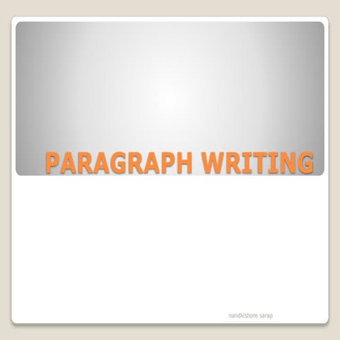 Paragraph writing pract