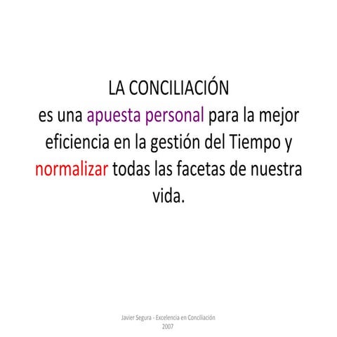 Hacia la Conciliación. Ante JJGG 2010.