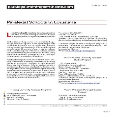 Paralegal Studies Certificate Program Guide 2013-2014 | PDF