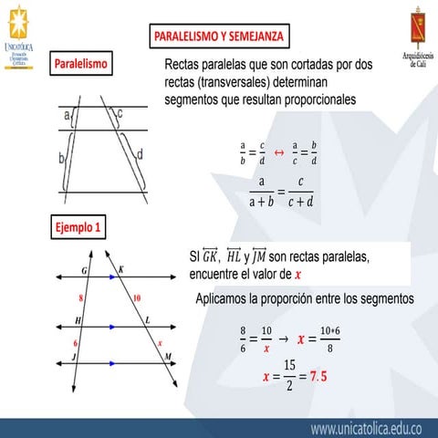 Paralelismo y semejanza