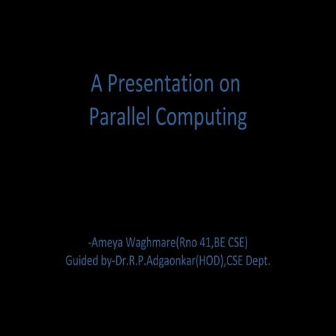 Parallel Computing | PPT