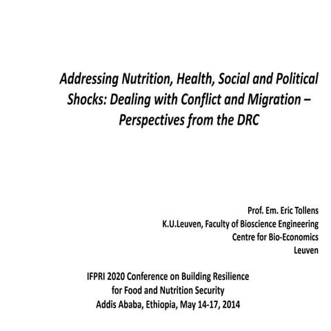 Addressing Social, Health, Nutrition, and Political Shocks