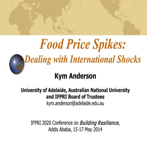 Food Price Spikes: Dealing with International Shocks