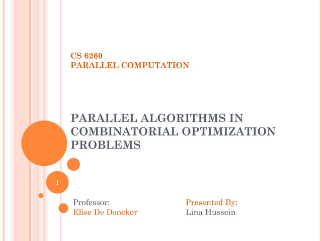Parallel_Algorithms_In_Combinatorial_Optimization_Problems.ppt