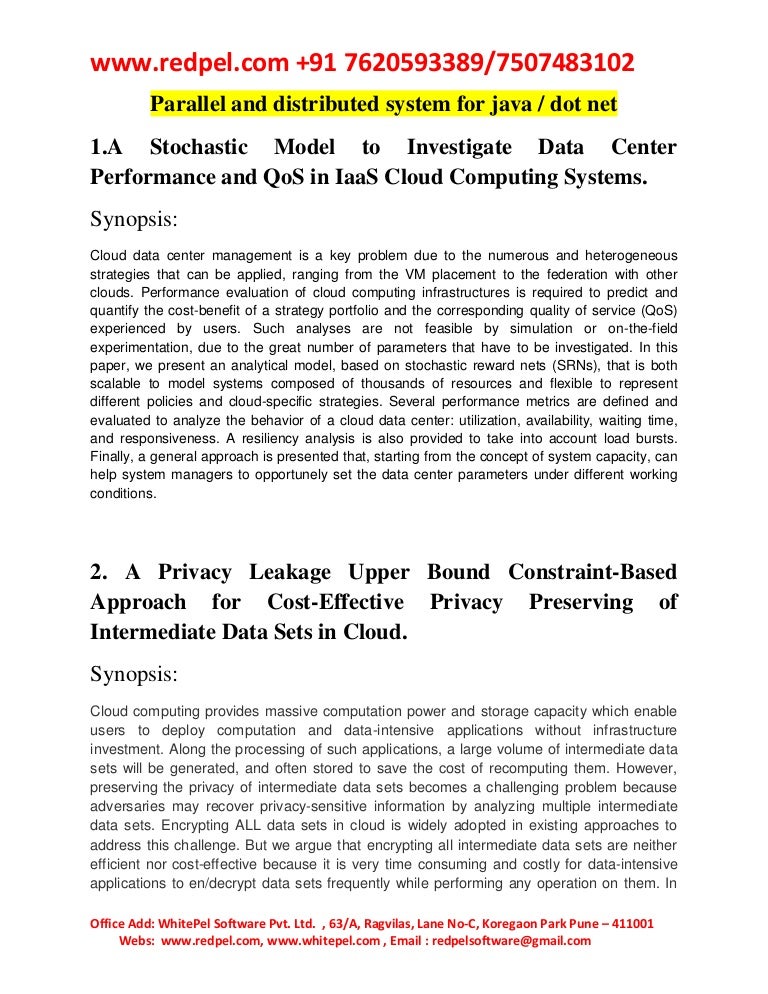 Parallel and distributed system projects for java and dot net