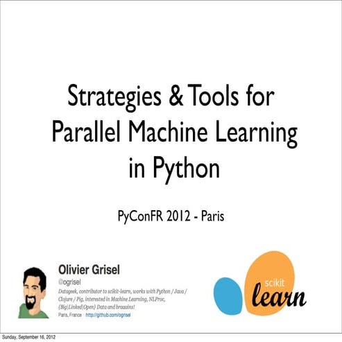 Strategies and Tools for Parallel Machine Learning in Python | PPT