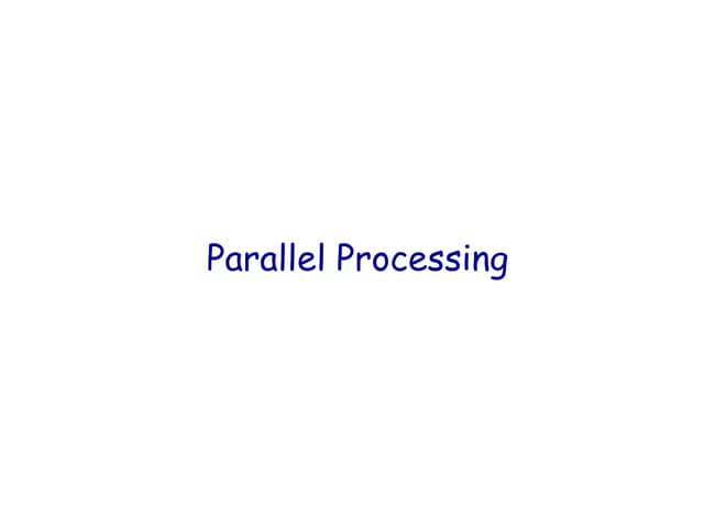 Parallel processing