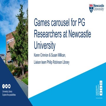Using games to introduce postgraduate researchers to the Library