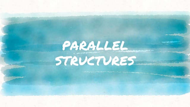 PARALLEL STRUCTURE.pptx EN8G-Ia-7: Use parallel structures. | PPTX
