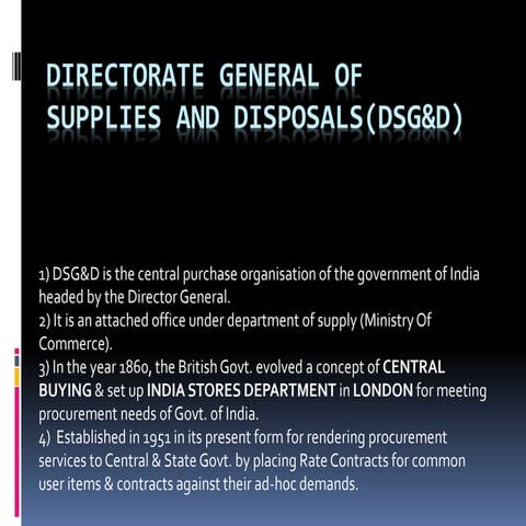 Param 15  supplies and disposals(dsg&d)