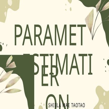 Parameter estimation in mathematical mod | PPTX