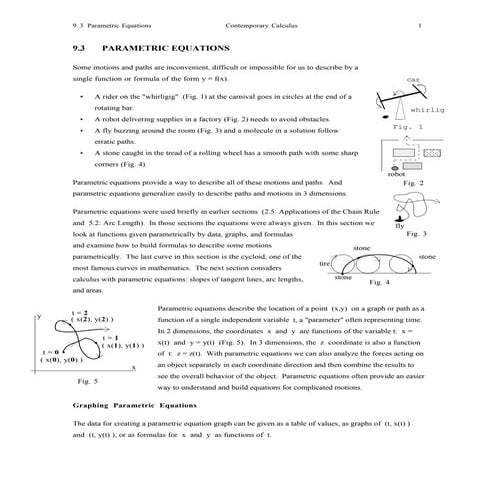 Parametric equations | PDF