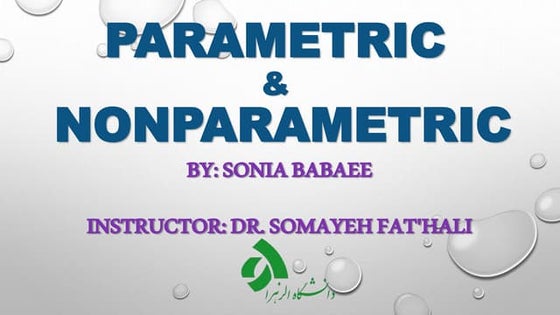 Parametric & non-parametric