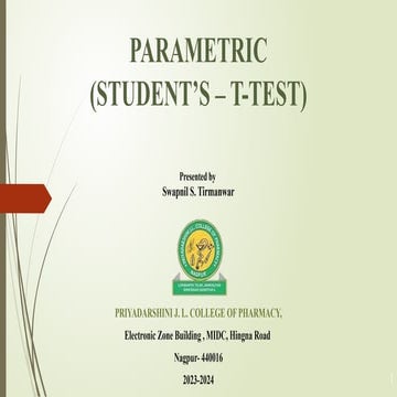 PARAMETRIC student test presentation (ppt)