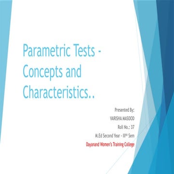 Parametric Test | PPTX