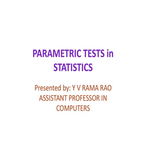 Commonly used statistical tests in research | PPTX