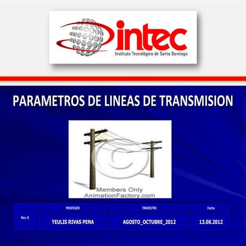 Parametros de las lineas electricas