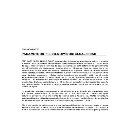Parametros fsq alcalinidad