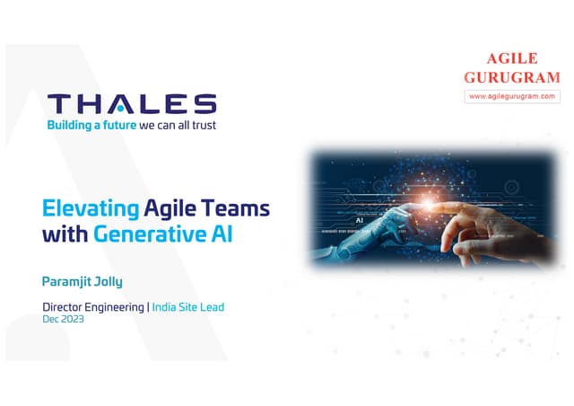 Agile Gurugram 2023 I Elevating Agile Teams With Generative Ai Agile Gurugram 2023 I Elevating Agile Teams With Generative Ai
