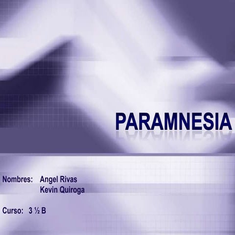 Paramnesia | PPTX