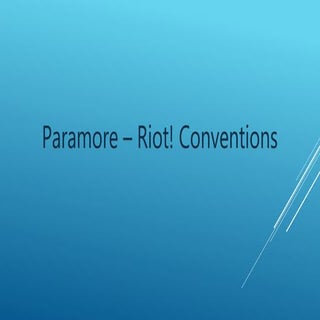 Paramore conventions