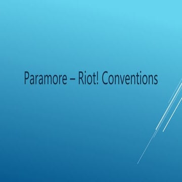 Paramore conventions