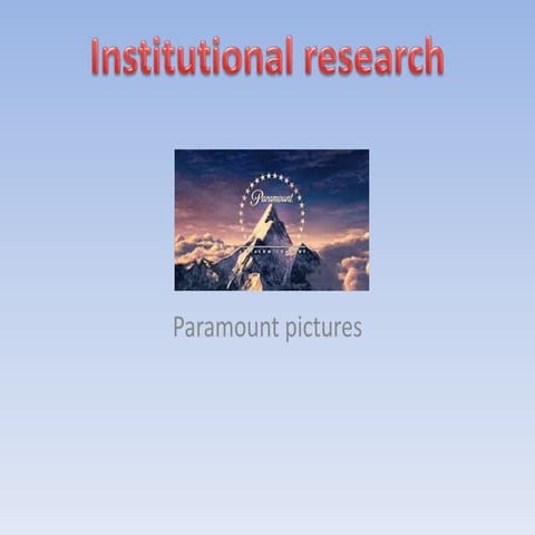 Paramount pictures | PPTX