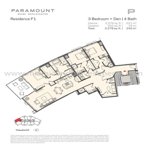 Paramount Miami Worldcenter Floor Plans