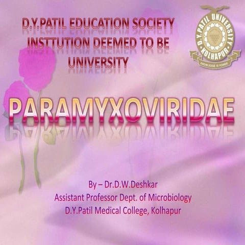 Paramyxoviruses lecture dwd