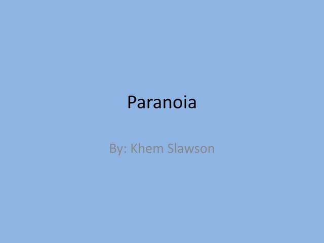 Paranoia