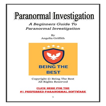 Paranormal Investigation - A Beginners Guide To Paranormal Investigation