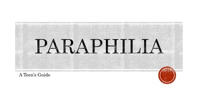 Paraphilia [autosaved]