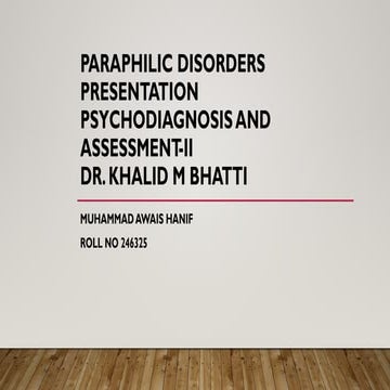 paraphilic disorders presentation (Awais).pptx
