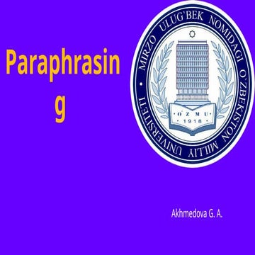 Paraphrasing Sentence To Make Your Writing More Interesting