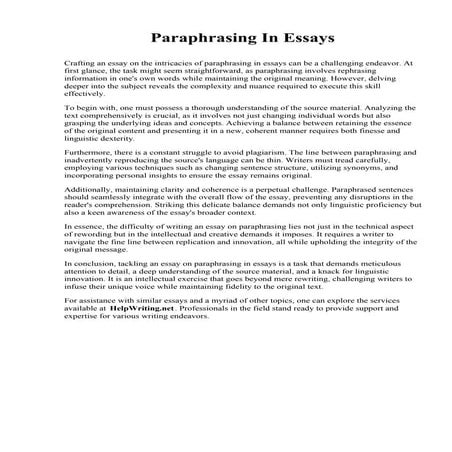 Paraphrasing In Essays.pdf